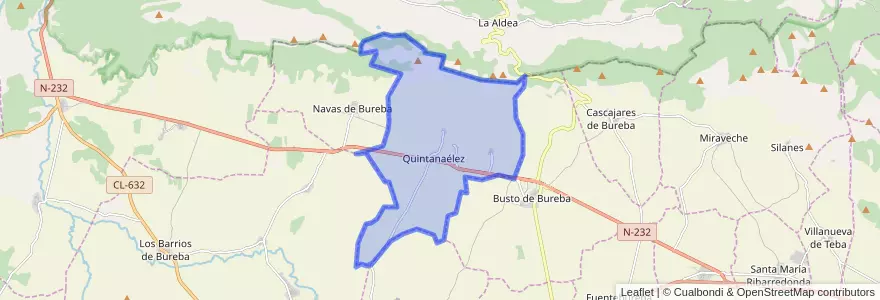 Mapa de ubicacion de Quintanaélez.