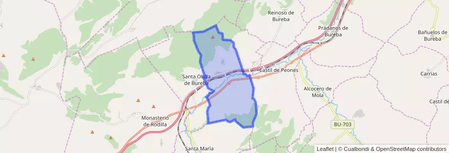 Mapa de ubicacion de Quintanavides.