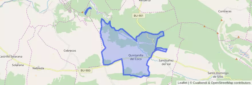 Mapa de ubicacion de Quintanilla del Coco.