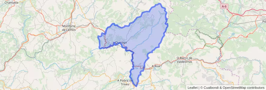 Mapa de ubicacion de Quiroga.