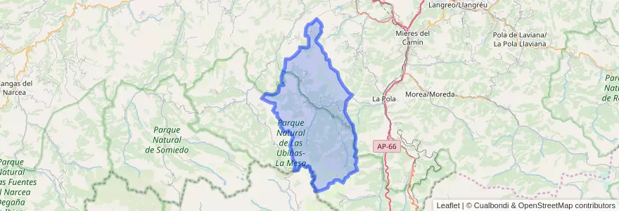 Mapa de ubicacion de Quirós.