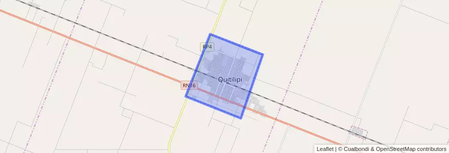 Mapa de ubicacion de Quitilipi.
