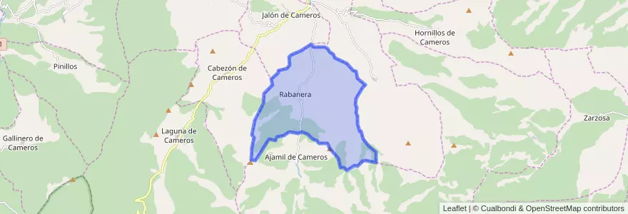 Mapa de ubicacion de Rabanera.