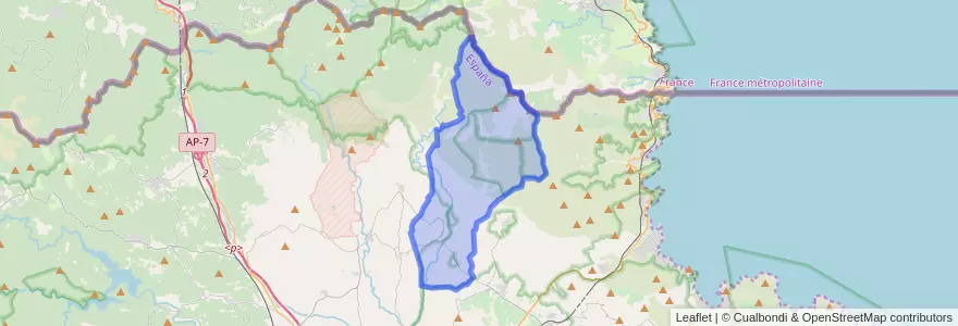 Mapa de ubicacion de Rabós.