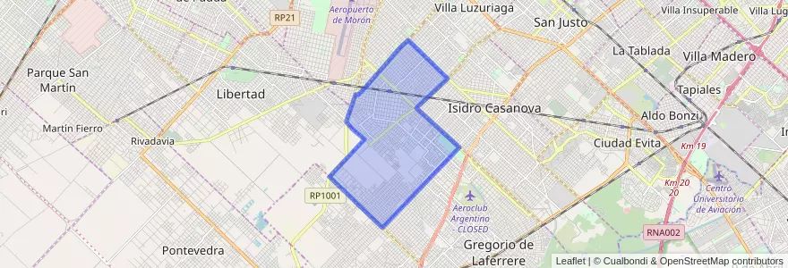 Mapa de ubicacion de Rafael Castillo.