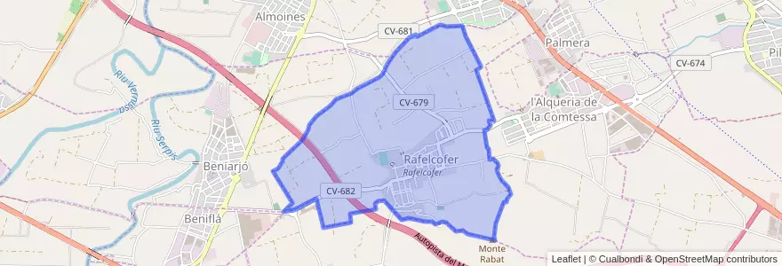 Mapa de ubicacion de Rafelcofer.