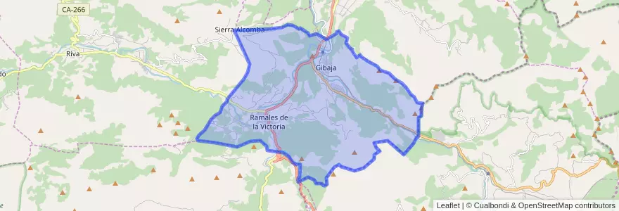 Mapa de ubicacion de Ramales de la Victoria.