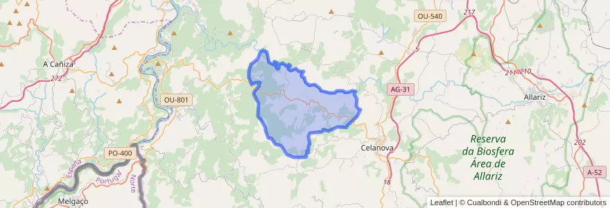 Mapa de ubicacion de Ramirás.