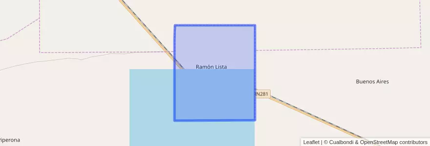 Mapa de ubicacion de Ramón Lista.