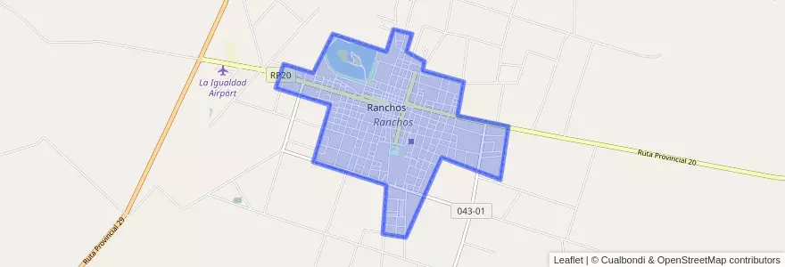 Mapa de ubicacion de Ranchos.