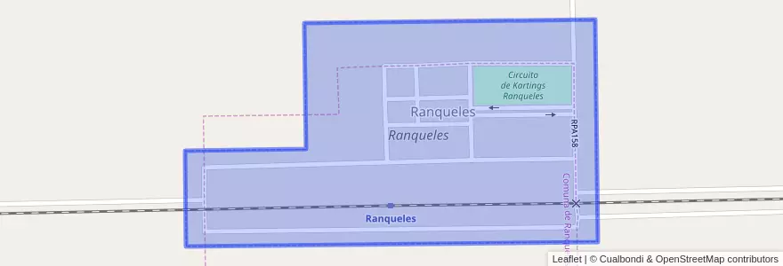 Mapa de ubicacion de Ranqueles.