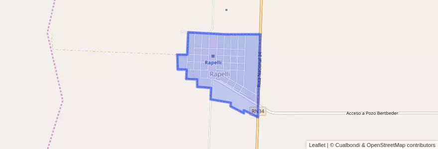 Mapa de ubicacion de Rapelli.