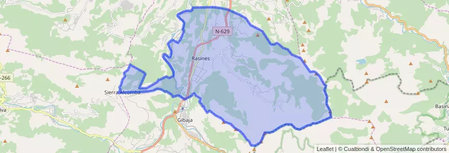 Mapa de ubicacion de Rasines.