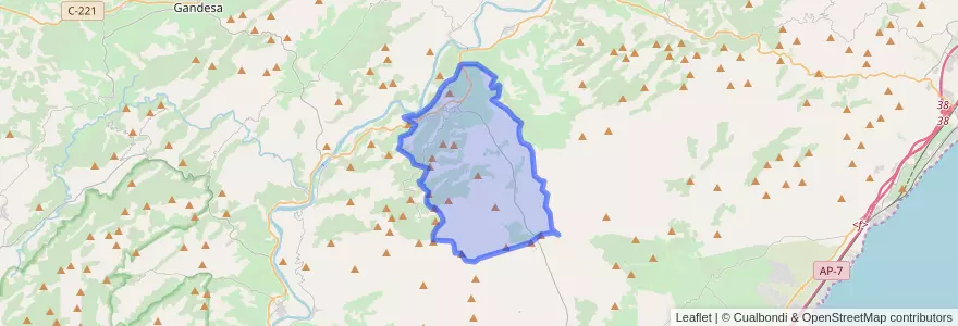 Mapa de ubicacion de Rasquera.
