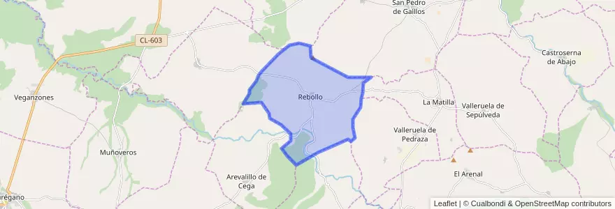 Mapa de ubicacion de Rebollo.