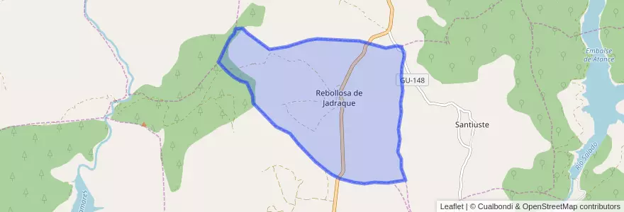 Mapa de ubicacion de Rebollosa de Jadraque.