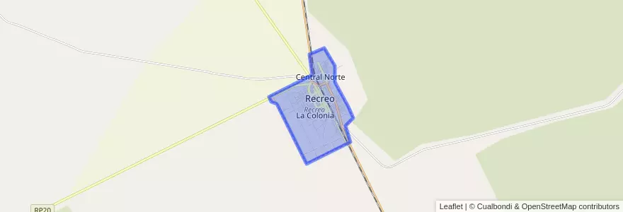 Mapa de ubicacion de Recreo.