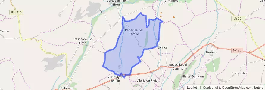 Mapa de ubicacion de Redecilla del Campo.