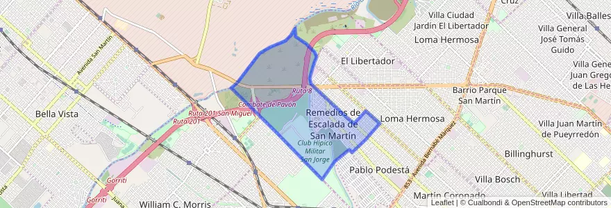 Mapa de ubicacion de Remedios de Escalada de San Martín.