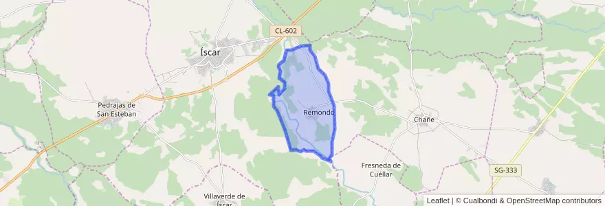 Mapa de ubicacion de Remondo.