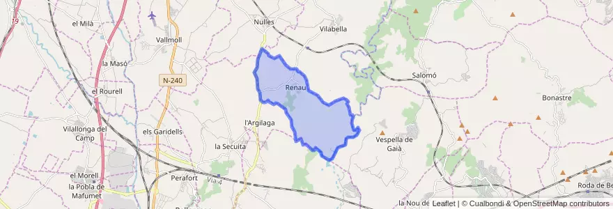 Mapa de ubicacion de Renau.