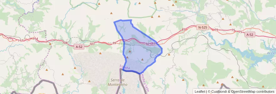 Mapa de ubicacion de Requejo.