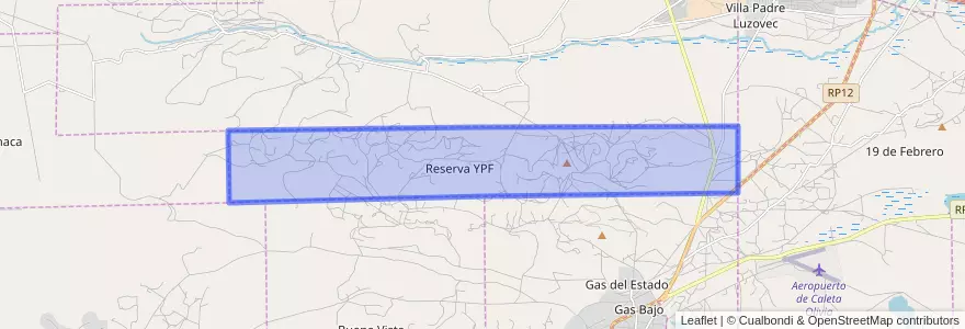 Mapa de ubicacion de Reserva YPF.
