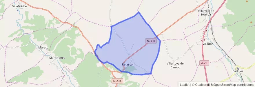 Mapa de ubicacion de Retascón.