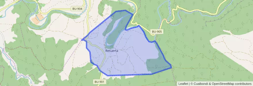 Mapa de ubicacion de Retuerta.
