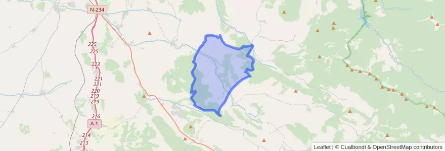 Mapa de ubicacion de Revilla del Campo.