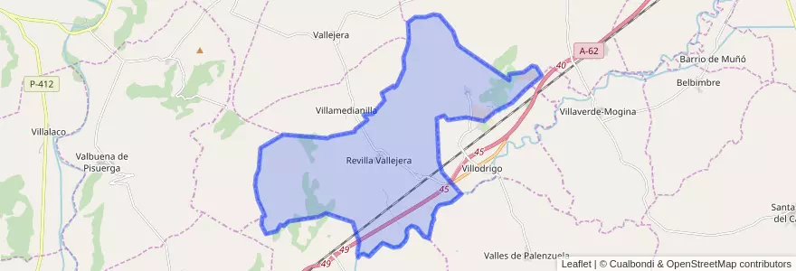 Mapa de ubicacion de Revilla Vallejera.