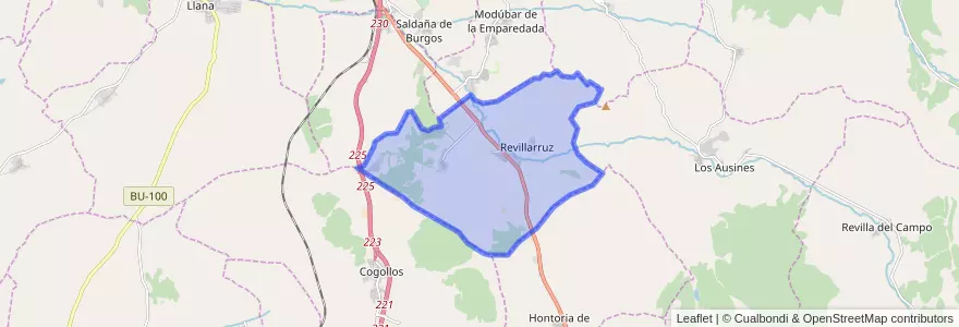 Mapa de ubicacion de Revillarruz.