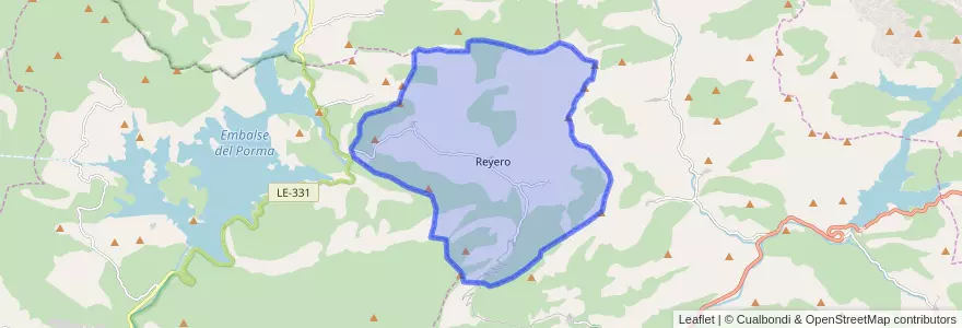 Mapa de ubicacion de Reyero.