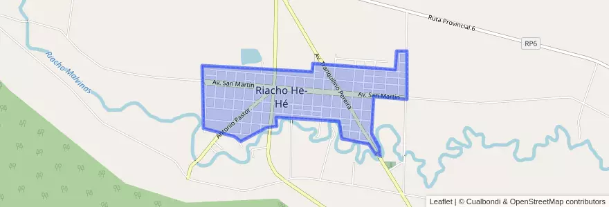 Mapa de ubicacion de Riacho He-Hé.