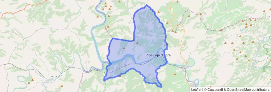 Mapa de ubicacion de Riba-roja d'Ebre.