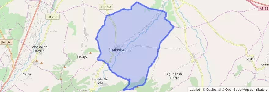 Mapa de ubicacion de Ribafrecha.