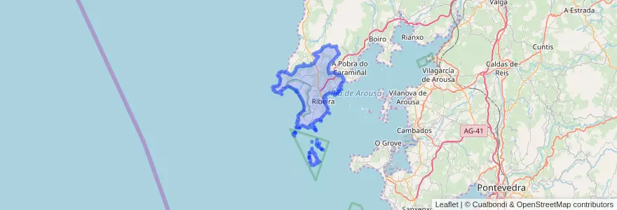 Mapa de ubicacion de Ribeira.