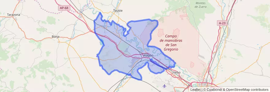 Mapa de ubicacion de Ribera Alta del Ebro.