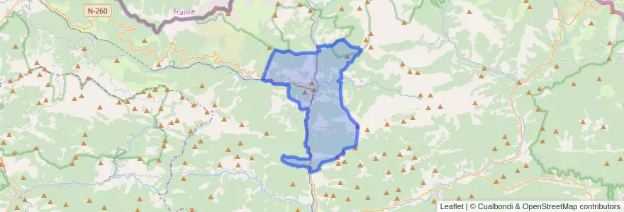 Mapa de ubicacion de Ribes de Freser.
