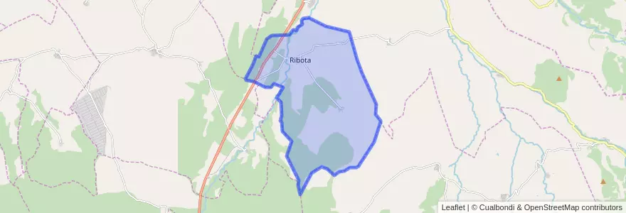 Mapa de ubicacion de Ribota.