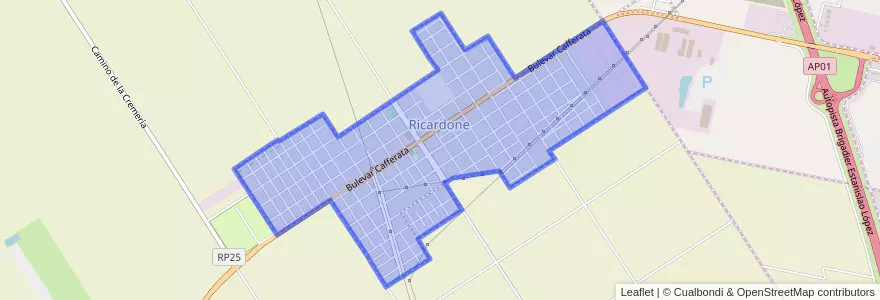 Mapa de ubicacion de Ricardone.