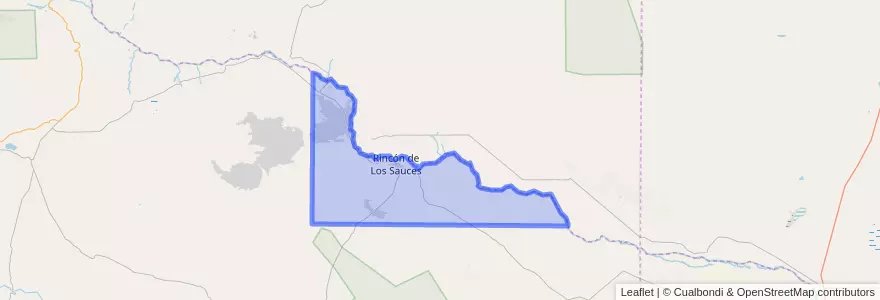 Mapa de ubicacion de Rincón de los Sauces.