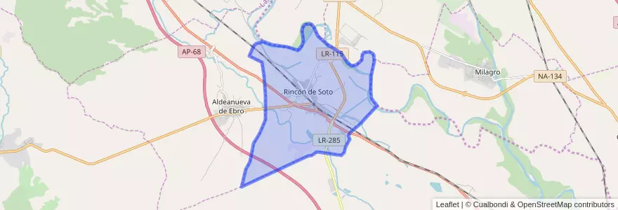 Mapa de ubicacion de Rincón de Soto.