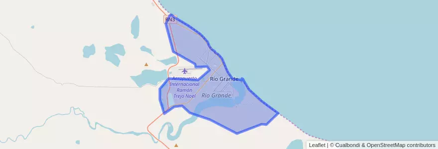 Mapa de ubicacion de Río Grande.