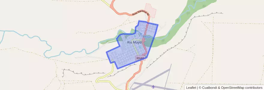 Mapa de ubicacion de Rio Mayo.