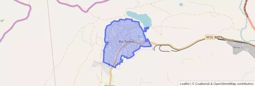 Mapa de ubicacion de Río Turbio.