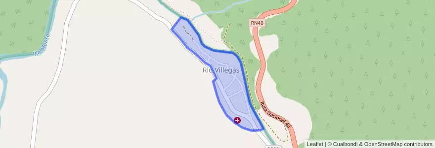 Mapa de ubicacion de Río Villegas.