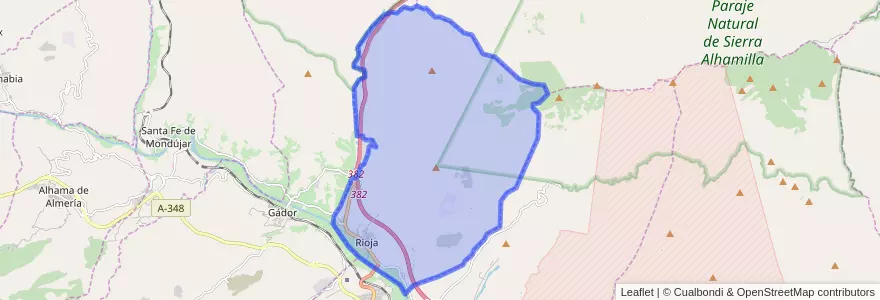 Mapa de ubicacion de Rioja.