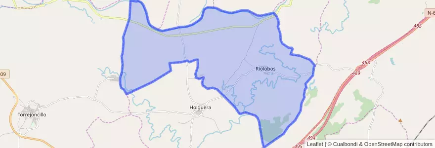 Mapa de ubicacion de Riolobos.