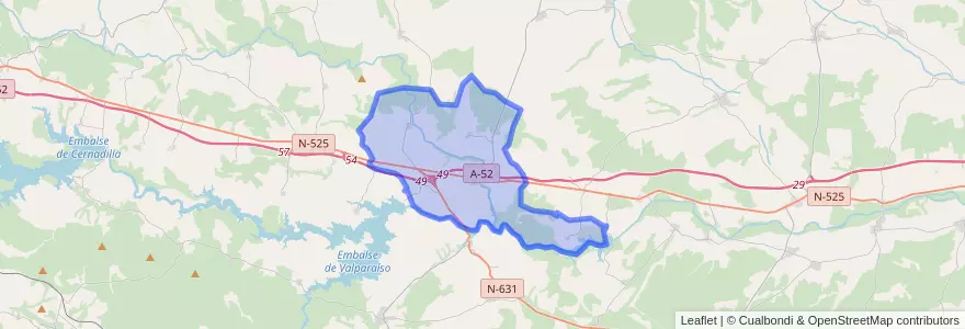 Mapa de ubicacion de Rionegro del Puente.